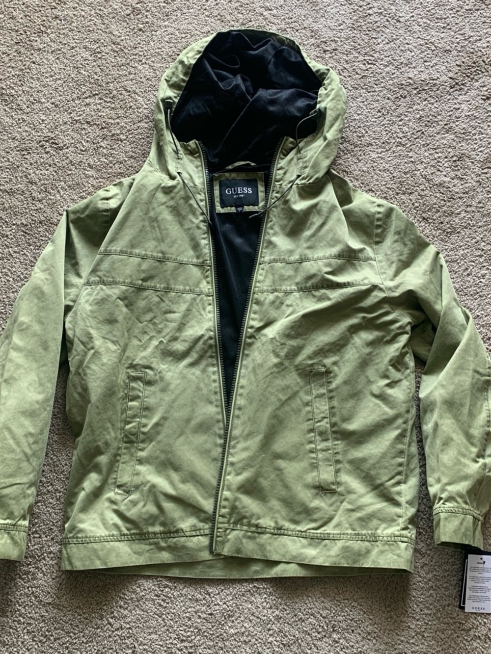 GUESS Kids Olive Green Hooded Jacket